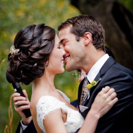 Sheila Carrasco on her wedding day with her husband Josh.
